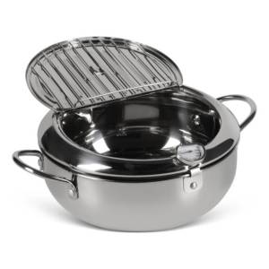 Фритюрниця з нержавіючої сталі на 2.2 л з термометром Fryer Pot Каструля для фритюрниці