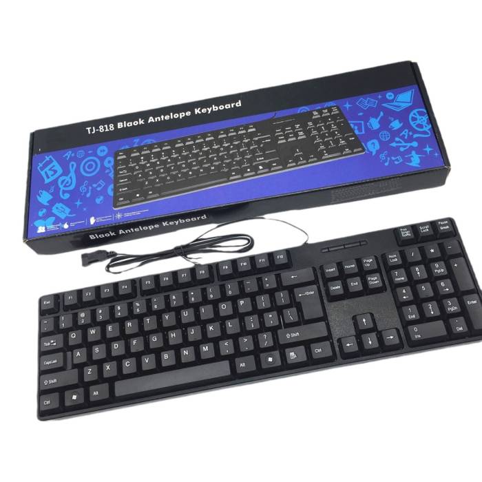 Классическая проводная компьютерная клавиатура на 104 клавиши HP H-880 Черная