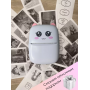 Портативний термопринтер без заливки чорнила BAMBI CAT Mini Printer Міні принтер для фотографій Біло-рожевий