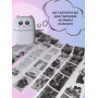 Портативний термопринтер без заливки чорнила BAMBI CAT Mini Printer Міні принтер для фотографій Біло-рожевий