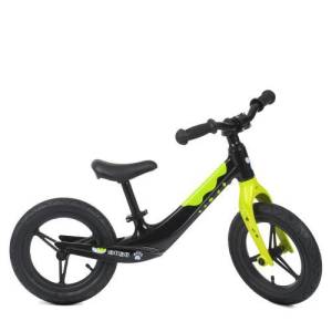 Дитячий двоколісний біговел магнієва рама та накладка на кермі PROFI KIDS 12 дюймів LMG1255-2 Чорний