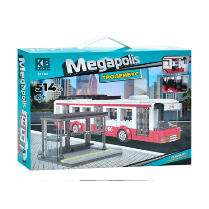 Конструктор для дітей Тролейбус LIMO TOY KB 4001 Іграшковий набір на 514 деталей