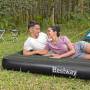 Надувной комфортный велюровый матрас Bestway 6716S Черный 152x203x25 см Двухспальный велюровый матрас