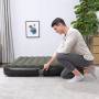 Надувной комфортный велюровый матрас Bestway 6716S Черный 152x203x25 см Двухспальный велюровый матрас