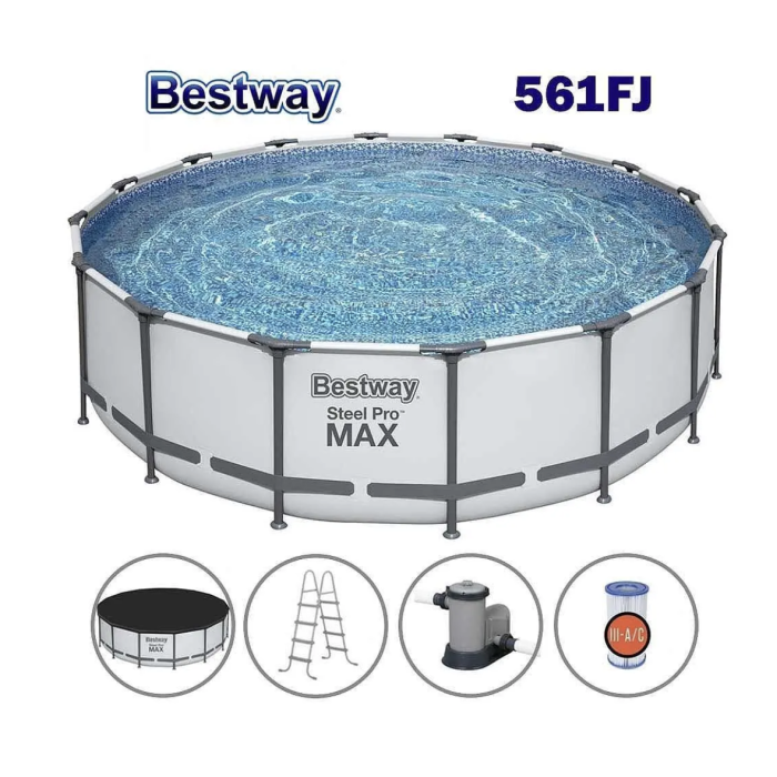 Каркасный круглый бассейн 26000 литров Bestway 561FJ 549x132 см С фильтр-насосом на 5678 л/ч