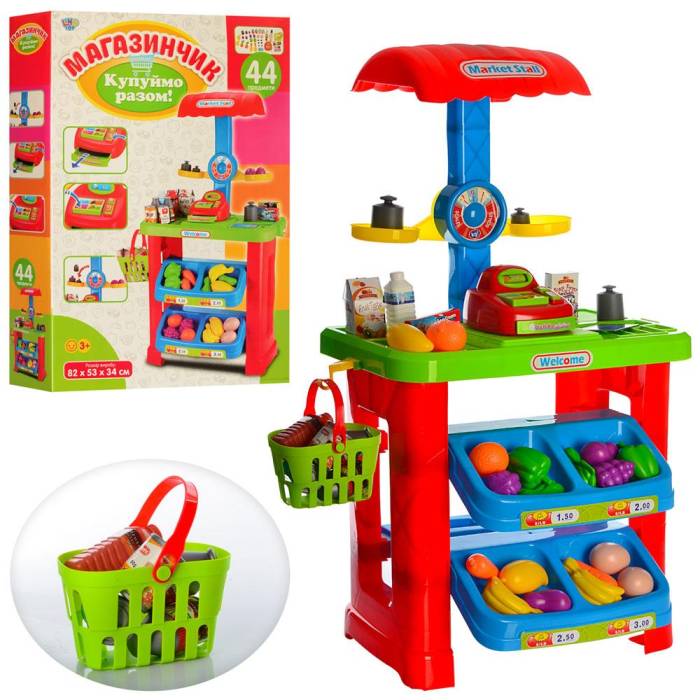 Детский игровой набор Магазин Limo toy 661-79 Игровой набор с кассой продуктами и корзинкой