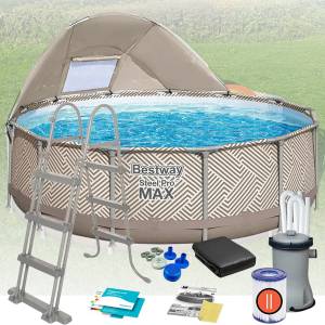 Каркасний круглий басейн 11133 літрів Bestway 561FY 396x107 см З фільтр-насосом на 2006 л/ч