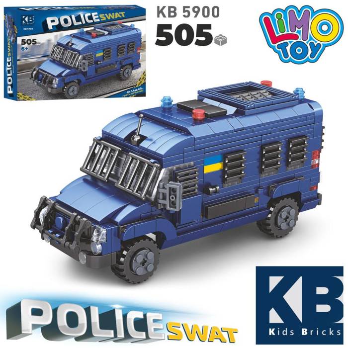 Конструктор для дітей Поліцейська машина LIMO TOY KB 5900 Іграшковий набір на 505 деталей
