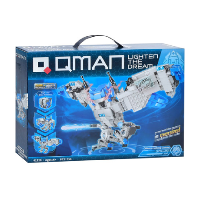 Детский конструктор Животное Qman 41228 Игрушечная Птица-хищник 558 деталей