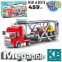 Конструктор для дітей Трейлер з машинками LIMO TOY KB 6003 Іграшковий набір на 459 деталей