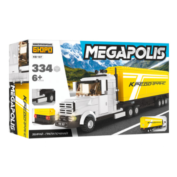 Дитячий конструктор Трейлер Limo Toy KB 187 Іграшкова Вантажівка 334 деталей