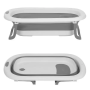 Дитяча складна силіконова ванна 78х49х21 см для купання малюка El Camino Bath ME 1108 Gray Сірий