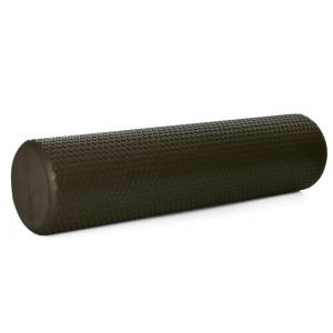Масажний ролик для йоги EasyFit Foam Roller 60x15 см Чорний Роллер-валик для масажу всього тіла