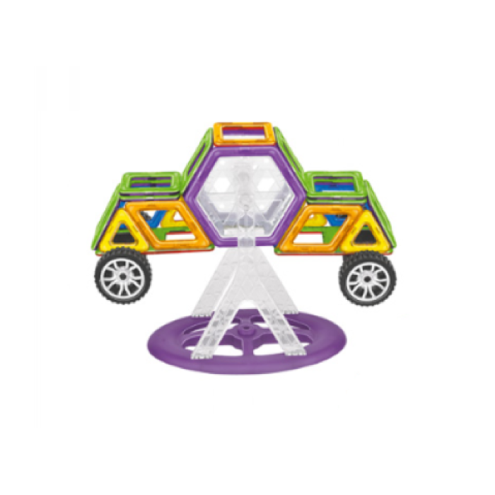 Дитячий ігровий конструктор MagniStar LIMO TOY LT110 Магнітний конструктор з колесами на 86 деталей