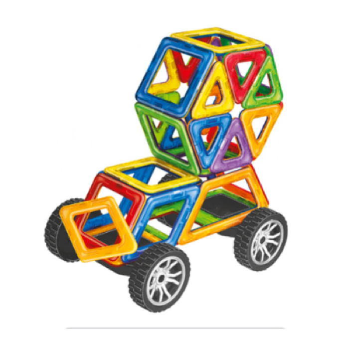 Дитячий ігровий конструктор MagniStar LIMO TOY LT110 Магнітний конструктор з колесами на 86 деталей