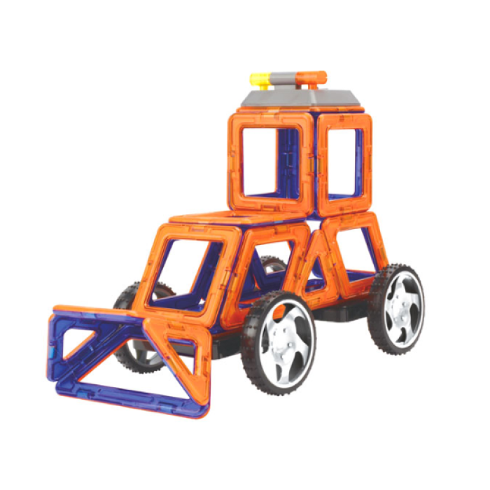Дитячий ігровий конструктор будівельна техніка LIMO TOY LT6004 Магнітний конструктор з колесами на 42 деталей