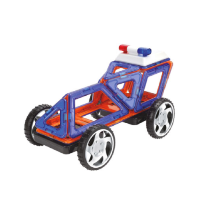 Дитячий ігровий конструктор будівельна техніка LIMO TOY LT6004 Магнітний конструктор з колесами на 42 деталей