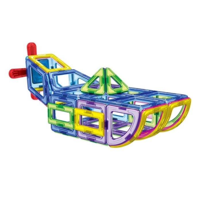 Дитячий ігровий конструктор Транспорт LIMO TOY LT5001 Магнітний конструктор авіація на 96 деталей
