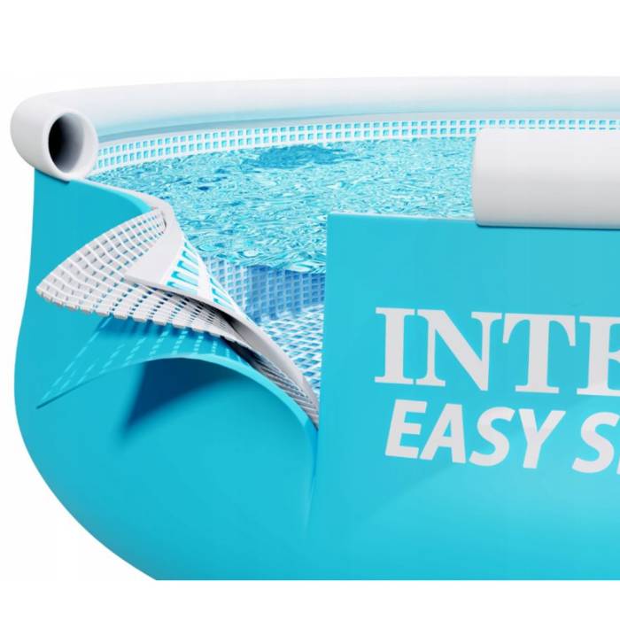 Большой круглый надувной бассейн Intex 28101 для дачи и пляжа 183 х 51 см объем 886 л Голубой