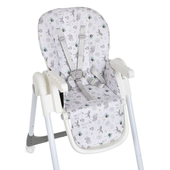 Високий дитячий пластиковий стільчик для годування з тацею Bambi M 5673-11 Сірий