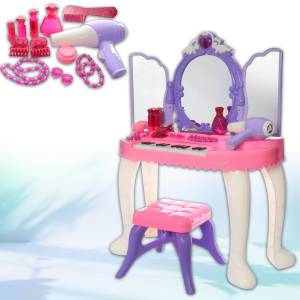Трюмо з піаніно, стільчиком та підсвічуванням Best Toys YL80015 Трюмо з феном та прикрасами