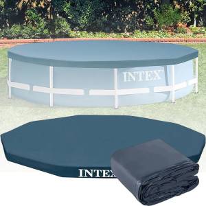 Захисний тент чохол для каркасного басейну Metal Frame Intex 366 см 28031 Синій