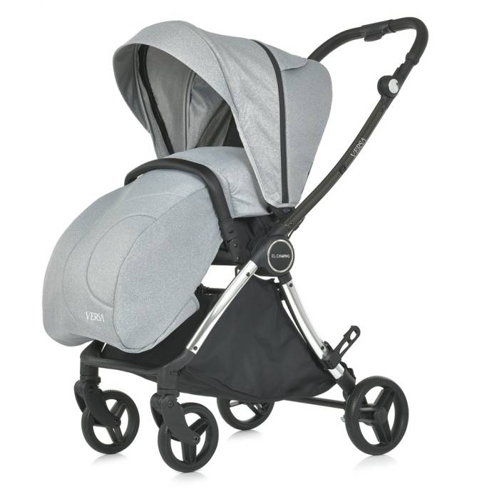 Прогулочная коляска с реверсивным блоком El Camino ME 1078 VERSA Melange Gray Серый