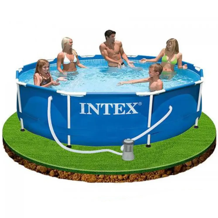 Басейн круглий каркасний Intex 28202 з фільтр-насосом розміри 305х76 см