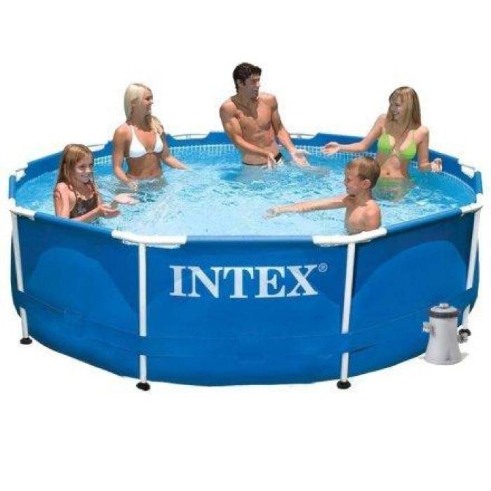 Басейн круглий каркасний Intex 28202 з фільтр-насосом розміри 305х76 см