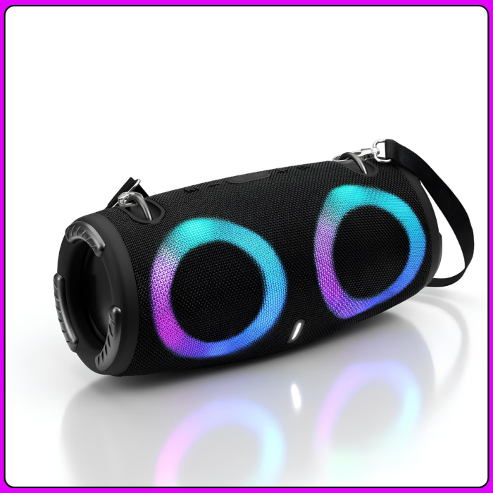 Портативна Bluetooth колонка з акумулятором 3000mAh та RGB підсвічуванням ZQS-L31 20W Чорний