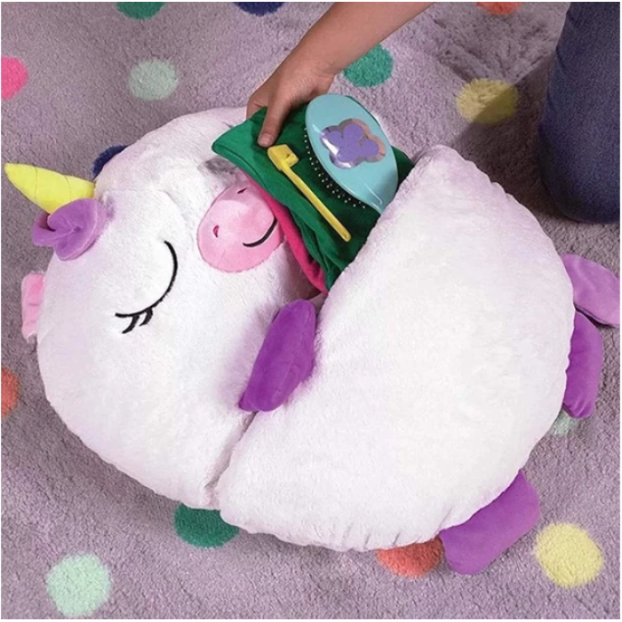 Детский спальный мешок-подушка Единорог Baby sleeping bag 3 в 1 Игрушка подушка и спальный мешок