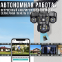 Вулична поворотна 4G камера відеоспостереження з 3 об'єктивами та сонячною панеллю