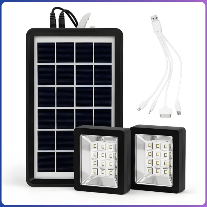 Сонячна панель EP-05 із двома LED-прожекторами та USB-портом