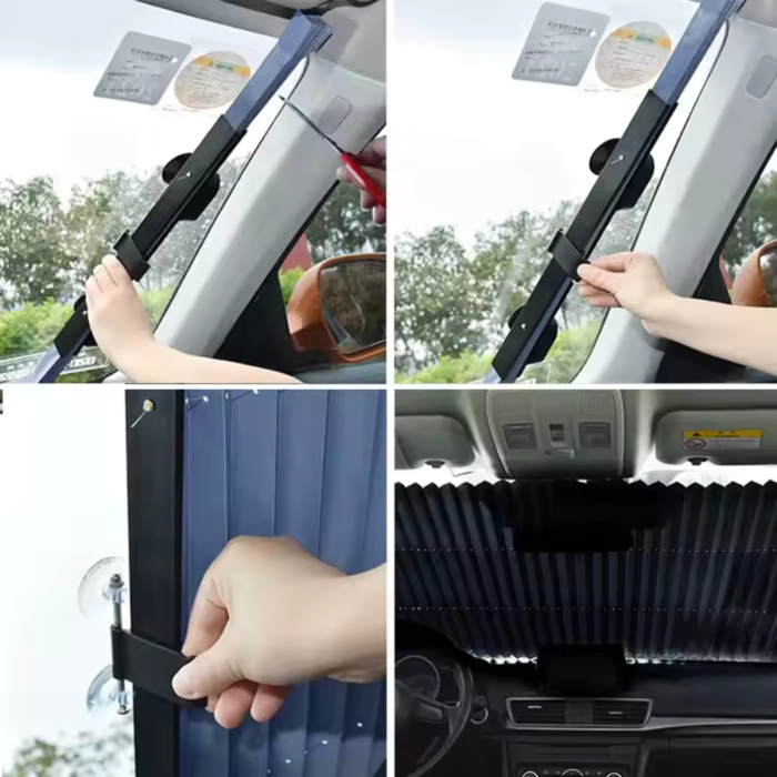 Автомобільна шторка 130x65 см для захисту від сонця на лобове скло