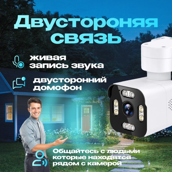 WiFi Камера відеоспостереження на 4 Мп з нічною зйомкою та виявленням руху A6S