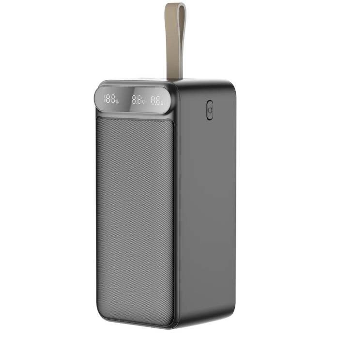 Зовнішній акумулятор Power Bank на 100 000 мАч з дисплеєм та ліхтариком AWEI P101K 22.5W Чорний