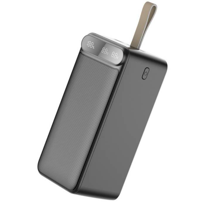 Зовнішній акумулятор Power Bank на 100 000 мАч з дисплеєм та ліхтариком AWEI P101K 22.5W Чорний