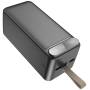 Зовнішній акумулятор Power Bank на 100 000 мАч з дисплеєм та ліхтариком AWEI P101K 22.5W Чорний