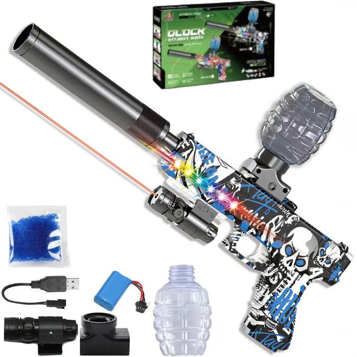 Пистолет стреляет орбизами на аккумуляторе с световыми эффектами Water gun WH74 Орбибольный пистолет