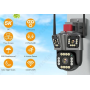 Вулична WiFi камера відеоспостереження з трьома об'єктивами Wi-Fi IP 5K Портативна камера відеоспостереження
