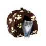 Затишний м'який будиночок для домашніх тварин Pet Hut Brown Домашня будка лежанка для собак і кішок