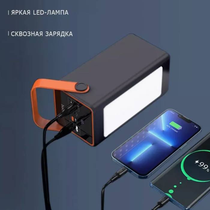 Повербанк із швидкою зарядкою на 100 000 mAh YM-655 з ліхтарем