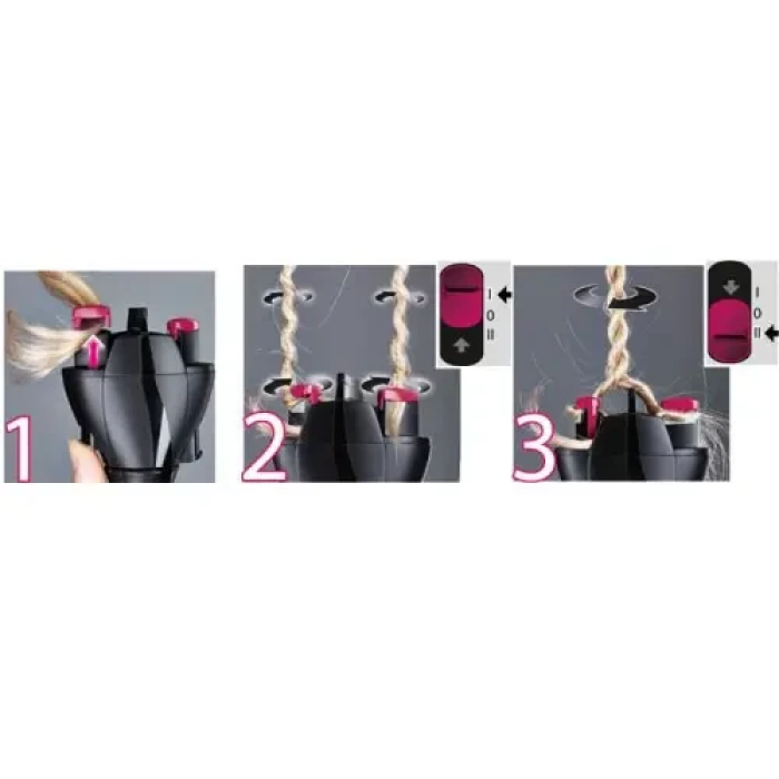 Плойка для плетіння кісок BaByliss Twist Secret DMC Чорно-рожева Плойка для укладання волосся