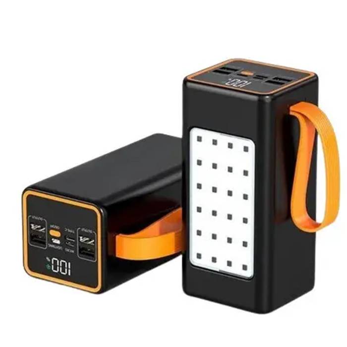 Мощный Power Bank Bilitong S-02 на 40000 mah 21A с фонариком и быстрой зарядкой 4хUSB Micro Type-C