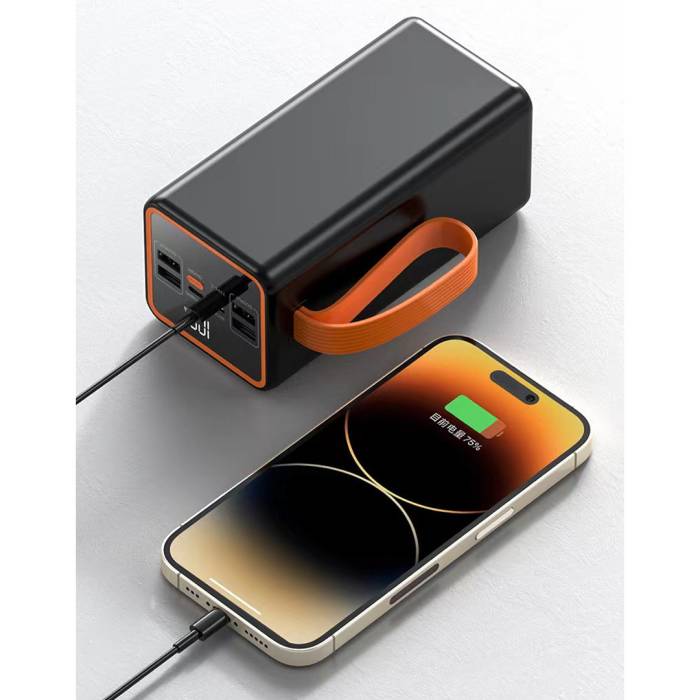 Мощный Power Bank Bilitong S-02 на 40000 mah 21A с фонариком и быстрой зарядкой 4хUSB Micro Type-C