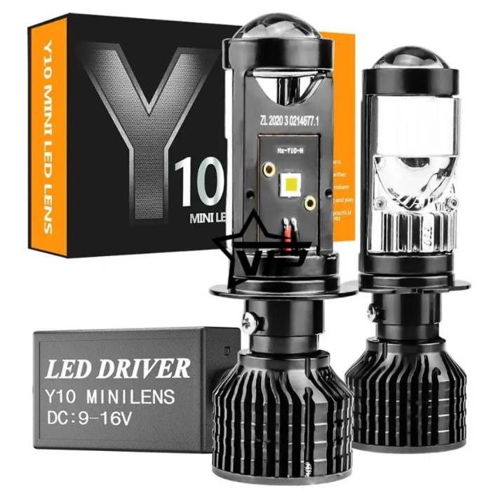 Світлодіодні BI-LED лінзи для машини Y10 H7 Mini 70W 6000K 14000Lm Лінзи H7 LED 12V