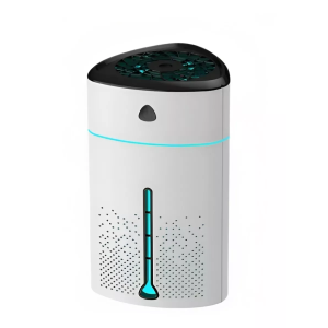 Зволожувач повітря білого кольору Fog Humidifier з Led підсвічуванням та контролем рівня води