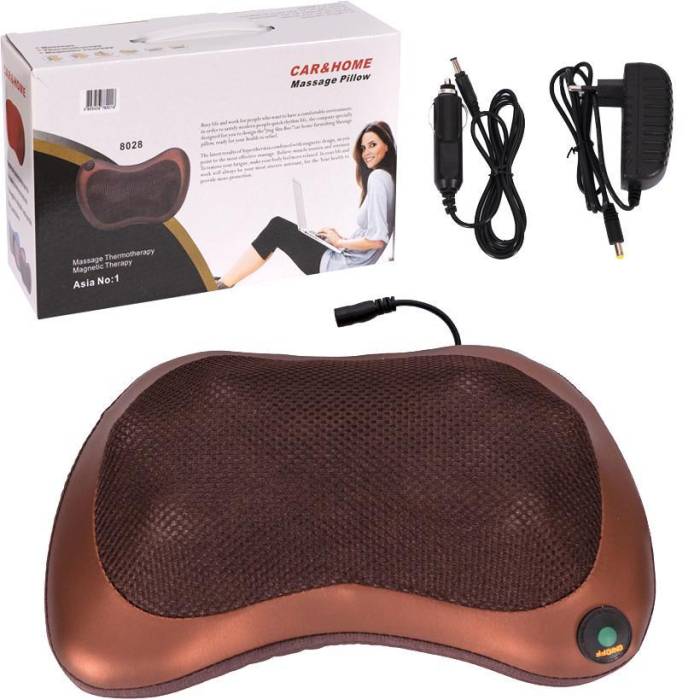 Роликова масажна подушка для спини та шиї Massage pillow | масажна подушка | масажер з підігрівом