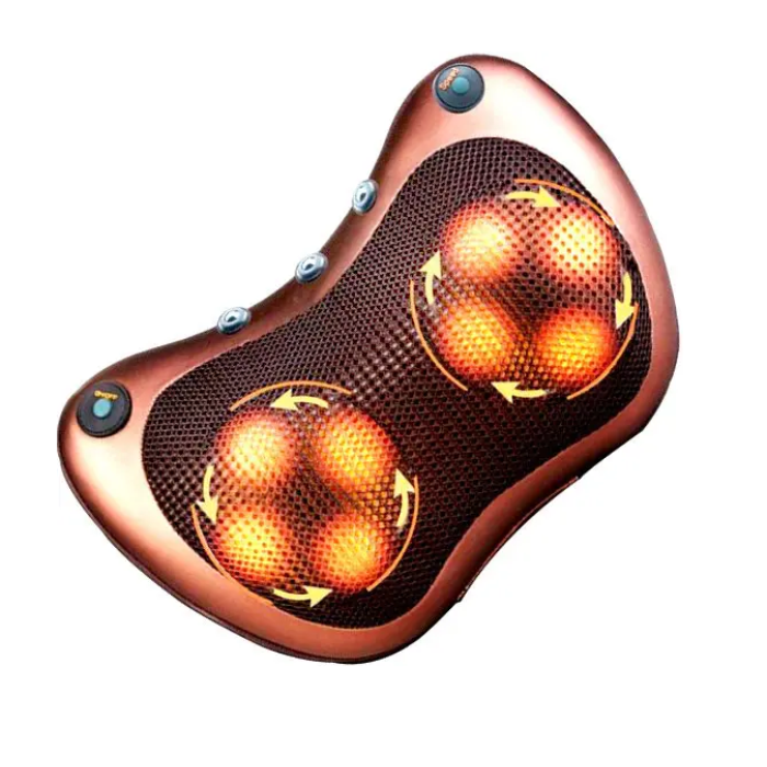 Роликова масажна подушка для спини та шиї Massage pillow | масажна подушка | масажер з підігрівом