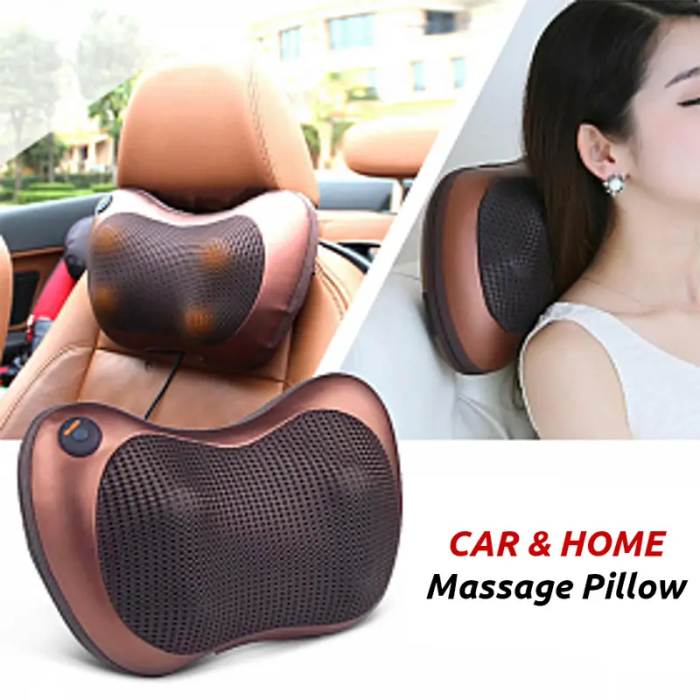 Роликова масажна подушка для спини та шиї Massage pillow | масажна подушка | масажер з підігрівом
